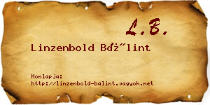 Linzenbold Bálint névjegykártya